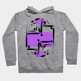 Minimalist Lines With Purple Shapes Hoodie